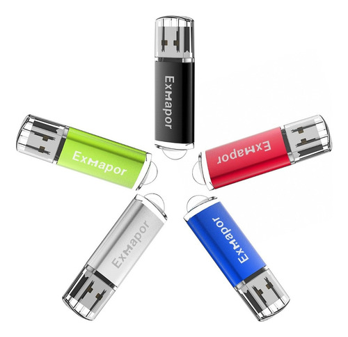 Memoria Usb Exmapor Usb Flash 2.0 De 128 Gb, 5 Unidades