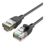 Cable De Red Vention Cat6a Certificado - 2 Metros Portatil Ultra Fino Y Liviano  - Premium Patch Cord Slim - Utp Rj45 Ethernet 10gbps - 500 Mhz - Cobre - Pc - Notebook - Servidores - Ibibh