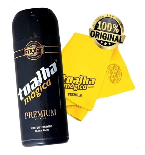 Toalha Mágica Premium Top Amarela Fixxar Lavagem Automotiva