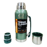 Termo Acero Inoxidable 1 Litro Verde Manija Lusqtoff Tl1-9