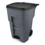 Rubbermaid® Bote Para Basura Con Pedal 360 Lt, Ruedas Y Tapa Color Gris