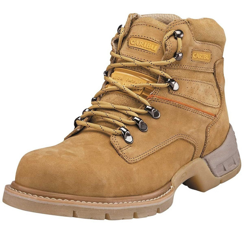 Bota Trabajo Industrial Caribu En Piel Con Casco Dielectrico