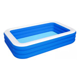 Piscina Inflable Rectangular + Inflador 210*140*60cm