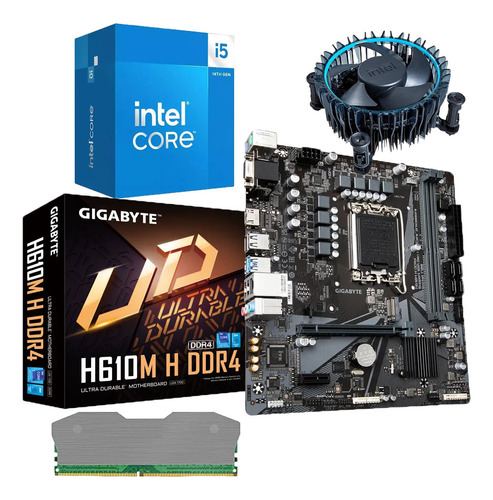 Combo Board H610m Procesador Intel Core I5 14400 Ram 8gb Pc