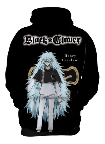 Blusa De Frio Anime Black Clover Henry Legolant Hd 30