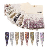 Pacote C/ Strass Unhas Cor Aleatória Manicure Nail Art Gel