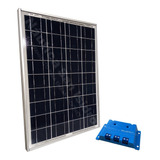Panel Solar 20w + Regulador P/ Bateria 12v Nautica Motorhome