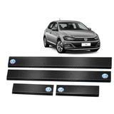 Cubre Zocalos Simil Carbono P/ Volkswagen Polo Accesorio