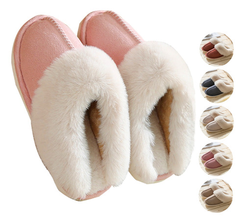 Pantuflas Mujer De Comodidad Cálido De Zapatillas De Peluche