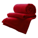 Cobertor Corttex Celta Cor Vermelho Com Design Lisa De 2.2m X 1.8m