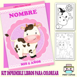 Kit Librito Para Pintar Y Personalizar Vaca Lola