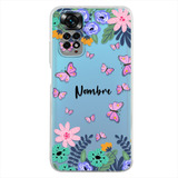 Funda Para Xiaomi Mariposas Personalizada Con Nombre