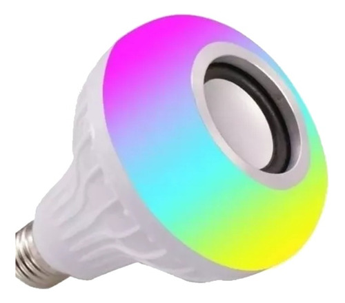 Lampara Foco Led Rgb Con Parlante Bluetooth Control Remoto