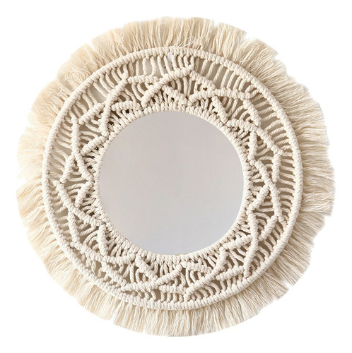 Tapiz Colgante De Pared Con Espejo De Macramé Boho Gramo