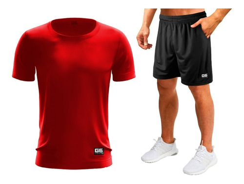 Conjunto Remera Y Short C/bolsillos Deportivo Tenis Padel G6