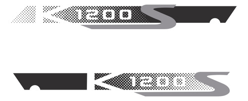 Par Adesivo Emblema Compatível Com K1200s Em Preto Bmwk1200s