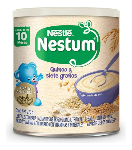 Cereal Nestum Etapa 3 Con 8 Cereales En Lata 270 G