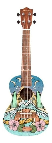 O Ukulele Bamboo Concert Bu-23-coolbeach-s Inclui Estojo Azul Claro