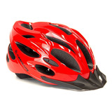 Capacete C/ Sinalizador De Led Ciclismo Bike - Cor Vermelho