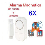 Pak 6 Alarmas Puerta Ventana Con Sensor Magnetico 90 Db 