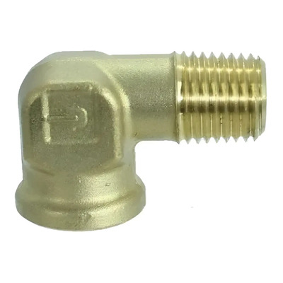 Codo Hidraulico Unión 90° Hembra-macho Nptf 1\u002F4x1\u002F4 25401630 Color Dorado | Meses sin interés
