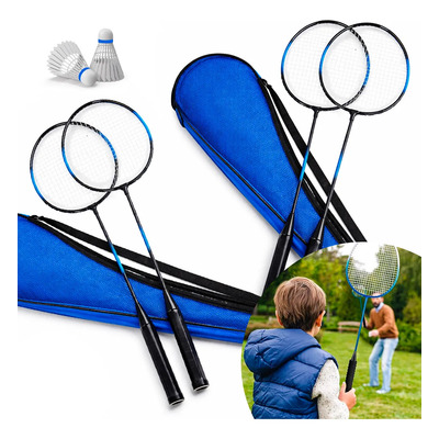 Kit Badminton Completo 4 Raquetes + 4 Petecas + Capa Luxo | MercadoLivre