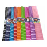 Pack Papel Crepe Lunares Luma  Surtido  Colores X 50 U