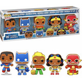 Set Figuras Funko Pop Dc Pan De Jengibre Batman Flash 5 Pzas