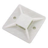 5 Bases Adhesiva 40 X 40mm Para Precintos 11mm Blanco