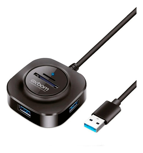 Leitor De Cartão Hub Usb 3.0 Cartão Sd Micro Sd 5 Portas