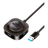 Leitor De Cartão Hub Usb 3.0 Cartão Sd Micro Sd 5 Portas