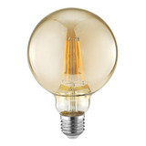Lâmpada Filamento Led Vintage G95 E27 4w Bivolt 2200k Elgin Cor Da Luz Âmbar Branco Quente Amarelo 110v/220v