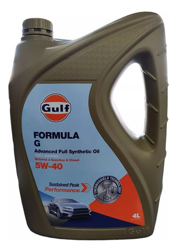 Aceite Gulf Formula G  5w40 Sintetico X 4 L Distrymat  