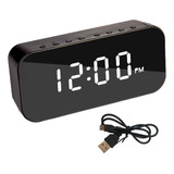 Reloj Despertador Y Parlante Bluetooth Alarma Micro Tf Radio