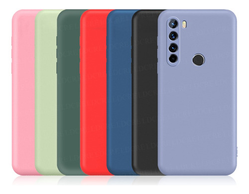 Funda Para Redmi Note 8  Silicone Case + Vidrio Templado