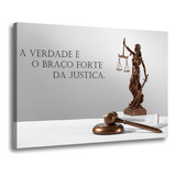 Quadro Para Escritório Advocacia Luxuoso Deusa Da Justiça Cor Preto Cor Da Armação Borda Infinita