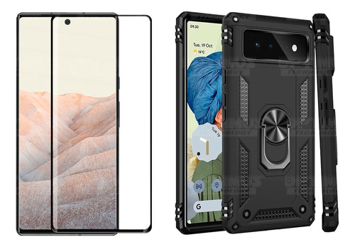 Kit Cristal + Case Resistente Para Smartphone Google Pixel 6