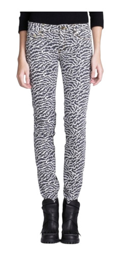Pantalon Jeans Super Skinny Animal Print Mujer Tall 24 / Xxs