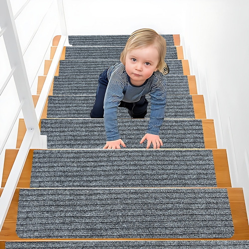 Alfombra De Escalera Tapete De Peldaños 10pcs Antideslizante