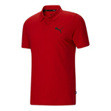 Camiseta Puma Original Hombre Tipo Polo Essential Color Rojo