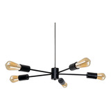 Lampara Araña Colgante Techo Moderno 5 Luces Apto Led E27