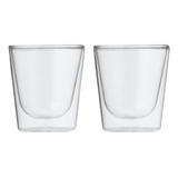 Set Vaso Doble Vidrio X2 Cafe Estilo París Deluxe