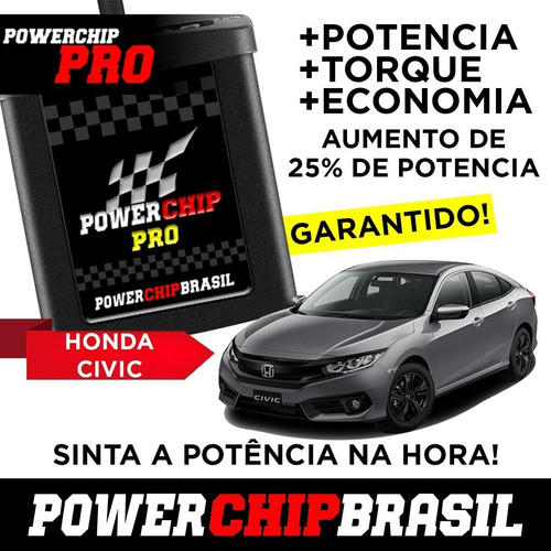 Chip De Potência Honda Civic + 25% Potência + Torque + Eco