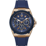 Reloj Guess W1049g2 Silicona Caballero 100% Original Azul