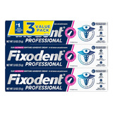 Fixodent Professional Pasta Adhesiva Dental Max Fijacion 3pk