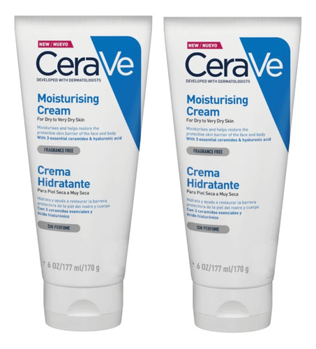 2 Pack Cerave Crema Hidratante Facial Restauradora  170gr