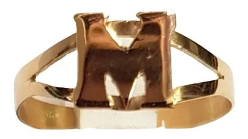 Anillo Oro 18k Mujer Con Tu Inicial Garantía El Trust Joyero