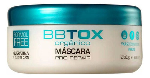 Ykas Bbtox Orgânico Pro Repair Másc Alinhamento Capilar 250g