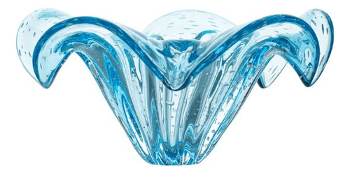 Centro De Mesa Yasmim De Murano G  - Cristal Azul Aquamarine