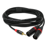 Rannsgeer 3,5 Mm Trs Estéreo A Doble Xlr Macho Y-splitter Ca